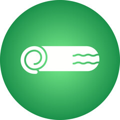 Fototapeta premium Swiss Roll icon single vector illustration