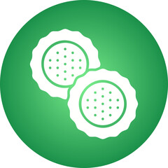 Biscuit I icon single vector illustration
