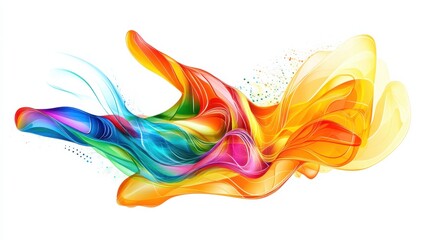 Vibrant Waves of Color Flowing Together in a Dynamic Abstract Design Showcasing a Spectrum of Tones and Fluid Motion for Artistic Backgrounds and Creative Projects