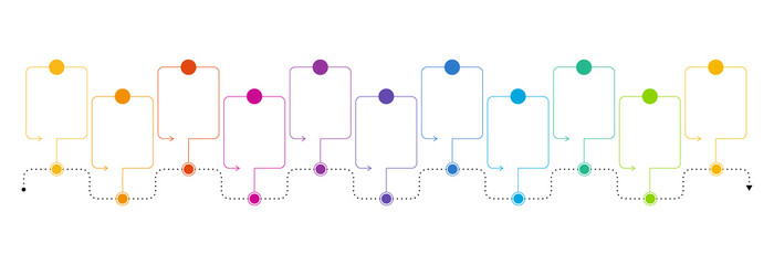 Infographic process design 11 options or steps.