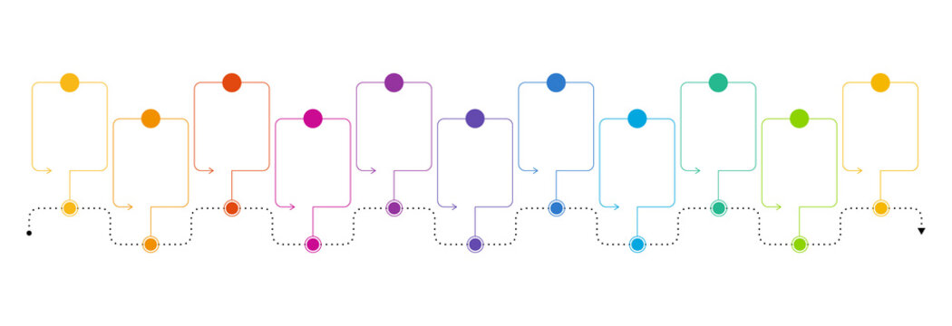 Infographic process design 11 options or steps.