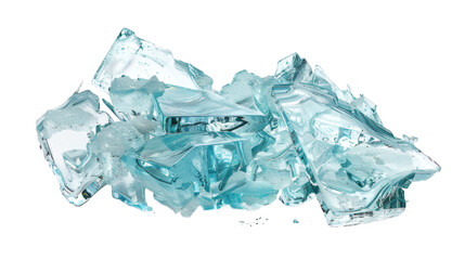 Obraz premium Broken glass isolated on white background