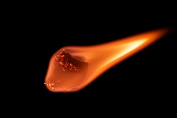 a burning meteorite with a tail of flames.