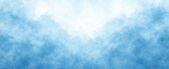 Light Blue Abstract Landscape Watercolor Soft Gradients Cloudy Background