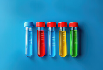 Fototapeta premium Test tube containing blood sample, Test specimens for blood analysis.
