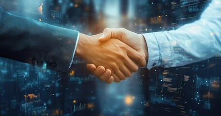 Handshake in a Futuristic Digital Environment Emphasizing Trust and Collaboration in Science and Technology