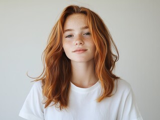Fototapeta premium Radiant Redhead Natural Beauty