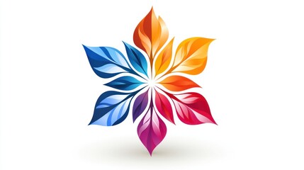 Fototapeta premium Vibrant Rainbow Flower Abstract Design