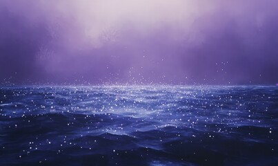 Shimmering purple fog with scattered sparkle fragments, , sparkling fragments