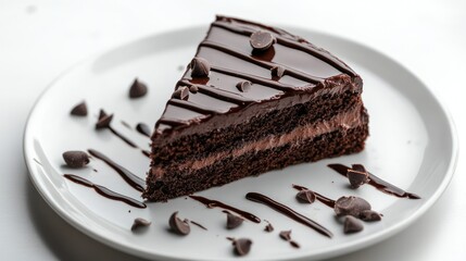 Decadent Chocolate Cake Slice