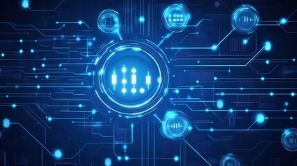 Abstract Digital Technology Circuit Board Design