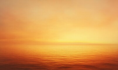 Fototapeta premium Warm orange hues of sunset fading over Pegwell Bay, ocean view, peaceful atmosphere