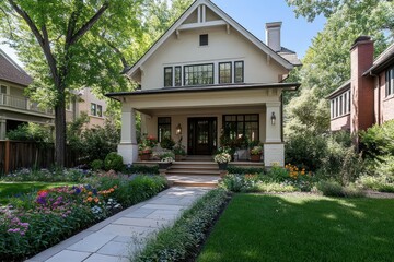 Charming Craftsman Home Surrounded by Lush Gardens