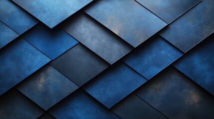 Diagonal grids on a blue background, minimalist design banner template with white space for text. Suitable for dynamic and modern presentations, websites, and digital designs.