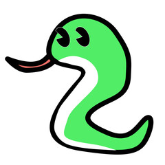 緑色のヘビ　巳年