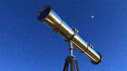 Fototapeta premium Telescope under starry sky, perfect for stargazing and astronomy