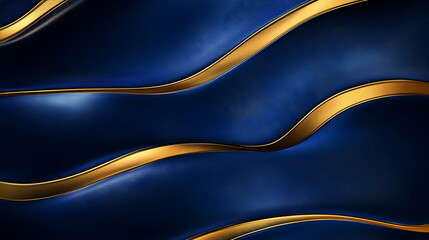 Elegant Blue and Gold Wave Pattern Background for Design Projects