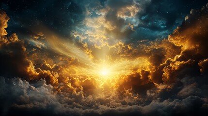 Fototapeta premium Sunny Clouds Bright Background