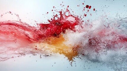 Dynamic Water Splash Abstract Background