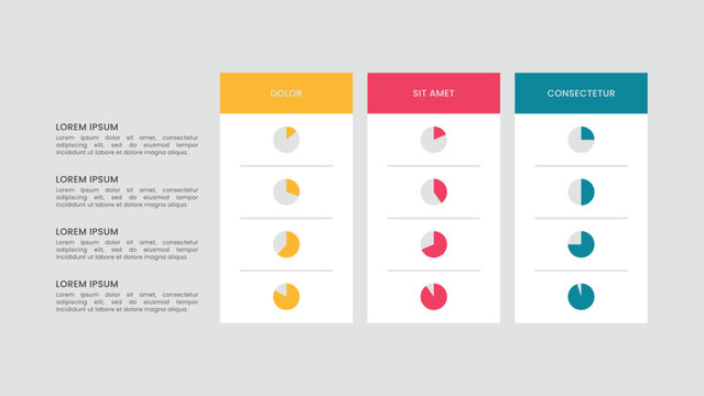 Table Harvey Ball Diagram template design
