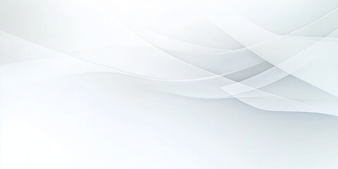 A flowing white abstract background with soft overlapping layers creating a modern and elegant visual style