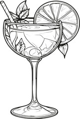 Coloring Page - vectorized - From the Love, Vacation, Fun and Drinks - Package