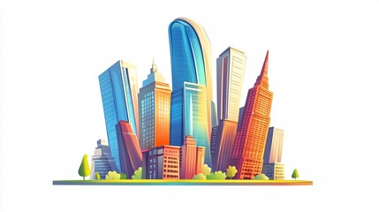 Professional Corporate Visual Identity Cartoon Image for Branding with Wide Angle Centered Design