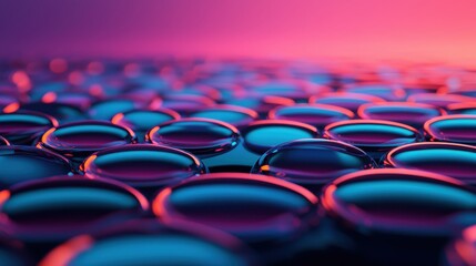 Obraz premium Captivating close-up of colorful water droplets on surface abstract photography vibrant environment artistic view
