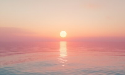 soft pink hues fade into gentle orange tones as day succumbs to twilight , peaceful evening, abstract sunset