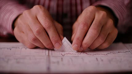 Analyzing financial trends office desk business report indoor close-up view data interpretation
