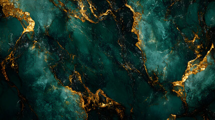 Beautiful Dark Green and Gold Marble Texture Background Design