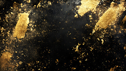 Abstract Black and Gold Texture for Background or Art Design
