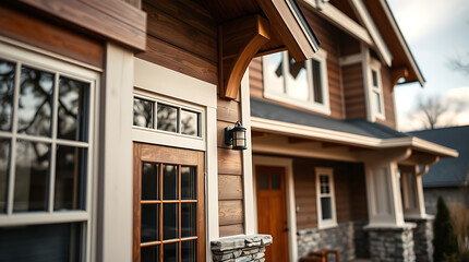 Luxury Craftsman Home Exterior: Stunning Wood Siding, Stone Accents, and Elegant Design