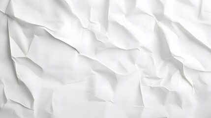 Fototapeta premium Blank white crumpled and creased paper poster texture