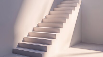 Ascending modern staircase design minimalist interior architecture photography contemporary space side view structural aesthetics