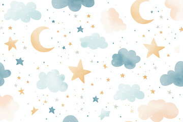 パターン, 子供向け, 子供, 水彩, 星, 空, 雲, ベクター, イラスト, 夜, 月, manga, 乗り切る, デザイン, 模様, 自然, 虹, 文科系, サマータイム, 空間, デコレーション, 壁紙, 青, 太陽, 雨, フレーム, 紙