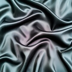 Fototapeta premium Elegant Dark Gray Silk Fabric Draped Texture Soft Waves Luxury Background