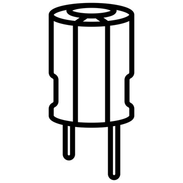 Capacitor Outline Icon