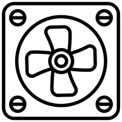 Fan Outline Icon