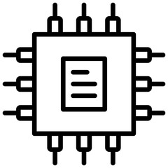 Processor Outline Icon
