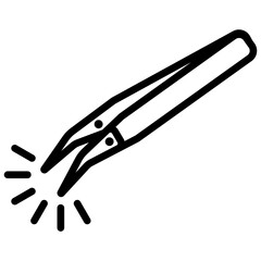 Tweezers Outline Icon