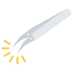 Tweezers Flat Icon
