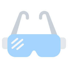 Obraz premium Safety Glasses Flat Icon