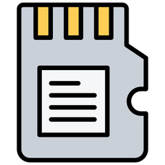 Memory Outline Color Icon