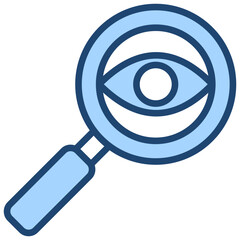 Magnifying Glass Blue Icon