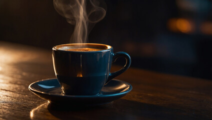 Fototapeta premium Hot Espresso with Minimalist Cup