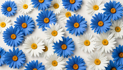 Harmonie florale en bleu et blanc