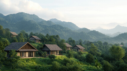Mountain resort amidst the mist