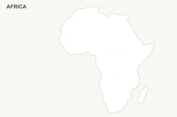 A simple continental world map with each continent depicted as a single solid shape