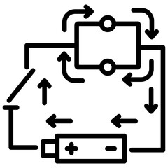 Parallel Circuit Outline Icon